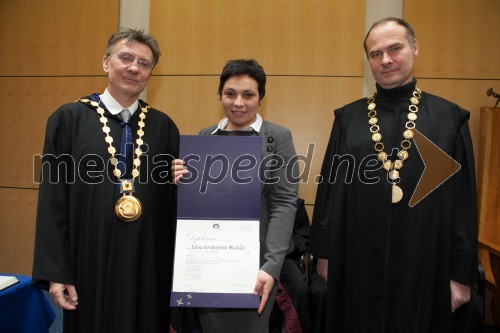 Prof. dr. Danijel Rebolj, rektor Univerze v Mariboru;  dr. Silva 
Grobelnik Mlakar, Fakulteta za kmetijstvo in biosistemske vede UM; prof. dr. Mario 
Lešnik, dekan Fakultete za kmetijstvo in biosistemske vede