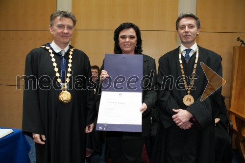 Prof. dr. Danijel Rebolj, rektor Univerze v Mariboru; dr. Martina Rajšp, Pedagoška fakulteta
UM; prof. dr. Samo 
Fošnarič, Pedagoška fakulteta UM