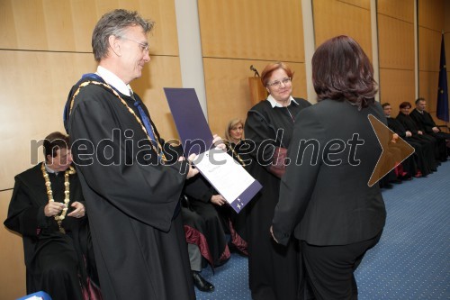 Prof. dr. Danijel Rebolj, rektor Univerze v Mariboru; prof. dr. Alja Lipavic Oštir, prodekanka za izobraževalno dejavnost Filozofska fakulteta UM; dr. Maja Hmelak, Filozofska fakulteta UM