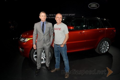 Daniel Craig in  Nick Reading na predstavitvi Range Rover Sport