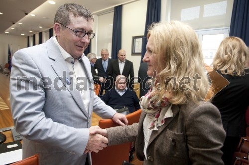 Dr. Andrej Fištravec, župan MOM; Tanja Vindiš Furman, mestna svetnica