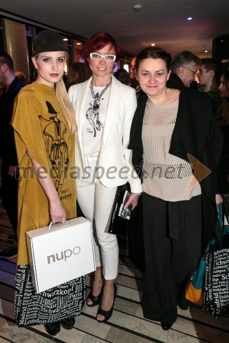 Ajda Sitar, Miss Športa 2009;  Tamara Šišić Kramer, direktorica marketinga in prodaje NUPO; Sanja Grčić, modna kreatorka