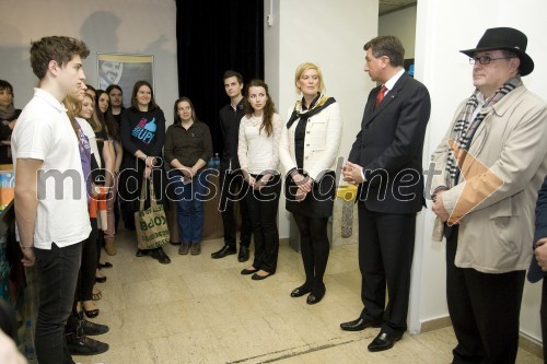 Sara Sorger, vodja pisarne, EPM MB 2013; Borut Pahor, predsednik Republike Slovenije; dr. Andrej Fištravec, župan MOM