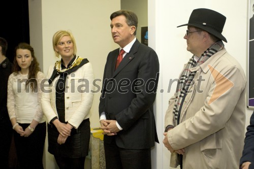 Sara Sorger, vodja pisarne, EPM MB 2013; Borut Pahor, predsednik Republike Slovenije; dr. Andrej Fištravec, župan MOM