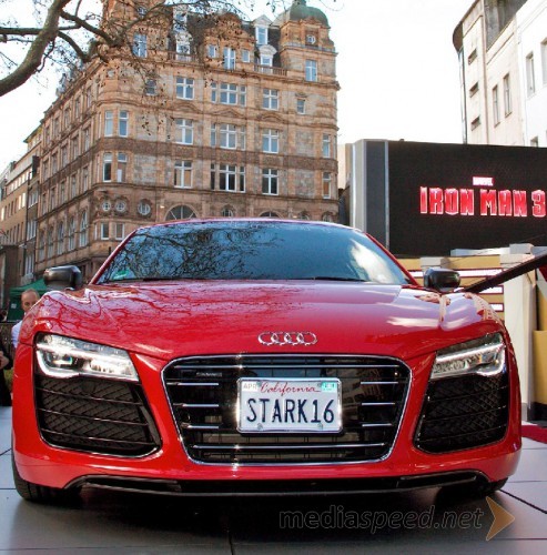 Audi R8 e-tron za g. Starka v Iron Man 3