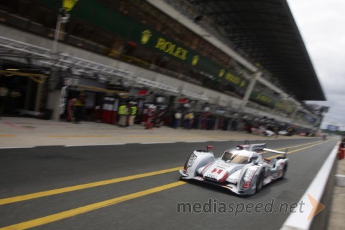 Audi R18 e-tron na testiranju za 24 ur Le Mans