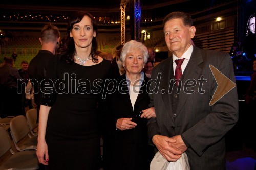 Saša Pavček, igralka; Marija Pavček; Lojze Ribič