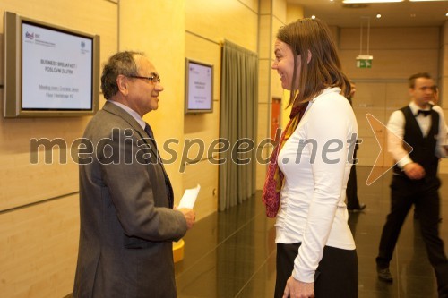 Aswin Kumar Shrestha, veleposlanik Nepala v Sloveniji; Tina Križan, BCCS