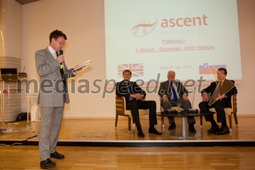 Alexander Paine, BCCS; MIha Valentinčič, Geoenergo d.o.o.; Clive Carver, Roxi Petroleum;  Len Reece