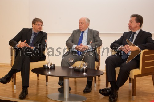 MIha Valentinčič, Geoenergo d.o.o.; Clive Carver, Roxi Petroleum;  Len Reece