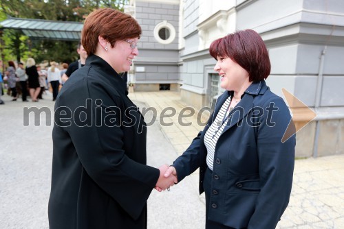 Dr. Aleksandra Berberih Slana, direktorica Muzeja narodne osvoboditve Maribor; dr. Zdenka Petermanec, ravnateljica Univerzitetne knjižnice Maribor