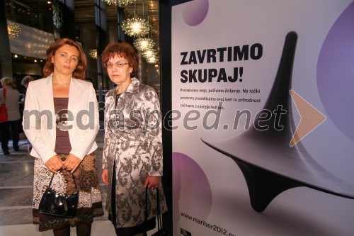 Dr. Suzana Žilič Fišer, generalna direktorica Zavoda Maribor 2012 - EPK; Majda Potrata, poslanka