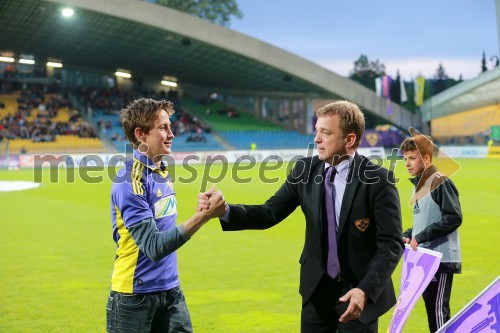 Peter Prevc, smučarski skakalec; Bojan Ban, direktor NK Maribor