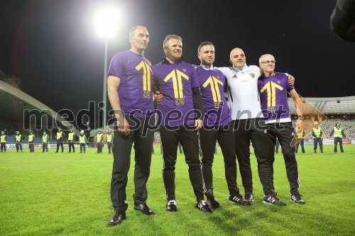 Darko Milanič, trener NK Maribor; ...; Saša Gajser, pomočnik trenerja NK Maribor; ...; ...