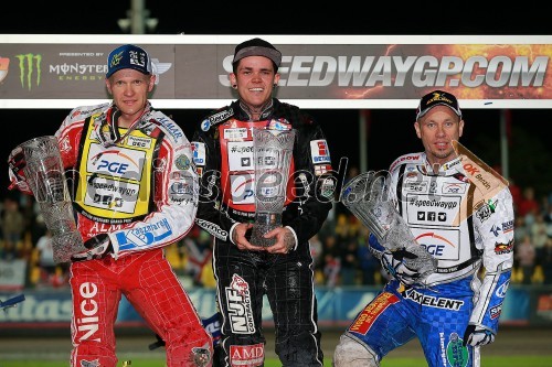 Krzysztof Kasprzak (Pol); Tai Woffinden (VB); Nicki Pedersen (Dan)