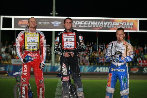 Krzysztof Kasprzak (Pol); Tai Woffinden (VB); Nicki Pedersen (Dan)