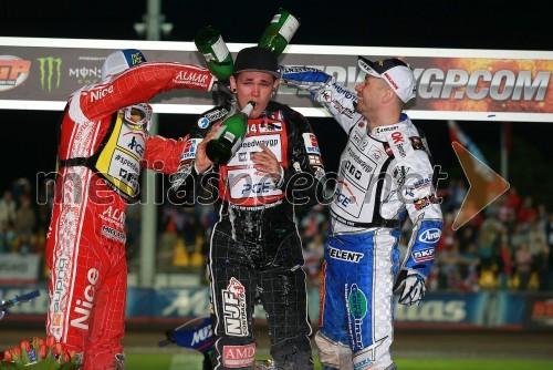 Krzysztof Kasprzak (Pol); Tai Woffinden (VB); Nicki Pedersen (Dan)