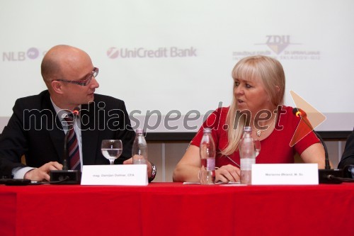 Damijan Dolinar, CFA, član uprave UniCredit Banka Slovenija, d.d.; član ZSFS in Marianne Økland, direktorica v Avista Partners v Londonu, članica nadzornega sveta NLB, d.d. 