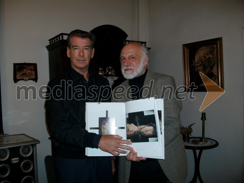 Pierce Brosnan, igralec; Dimitrij Popović, zagrebški slikar, grafik in risar