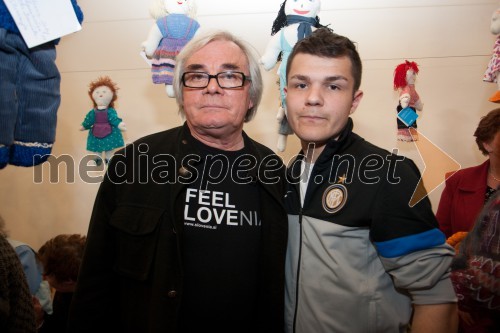 Lado Leskovar, ambasador UNICEF-a Slovenija; sin Martin