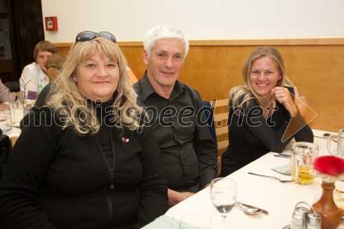 Carmen Leban, novinarka; Rudi Hiti, nekdanji hokejist; Alenka Hiti