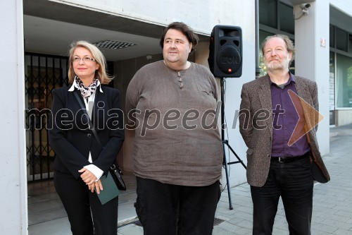 Mirjana Koren, direktorica Pokrajinskega muzeja Maribor; Žiga Koritnik, fotograf in snemalec; Boštjan Perovšek, glasbenik, skladatelj in oblikovalec zvoka