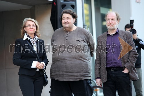 Mirjana Koren, direktorica Pokrajinskega muzeja Maribor; Žiga Koritnik, fotograf in snemalec; Boštjan Perovšek, glasbenik, skladatelj in oblikovalec zvoka