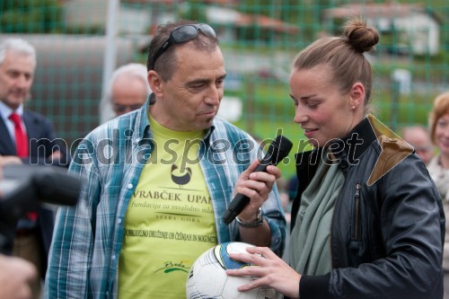 Ervin Čurlič, voditelj; Tina Maze, smučarka