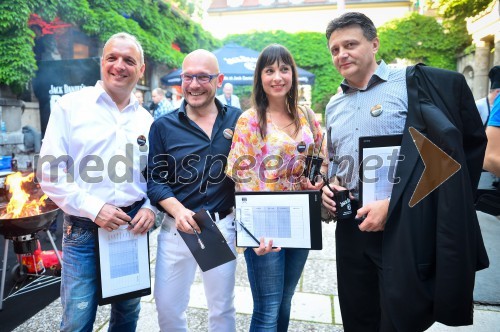 Damjan Damjanovič, član žirije Slovenija ima talent; Slavc Grčar, G3; Tina Gorenjak, igralka; Franc Željko Županič