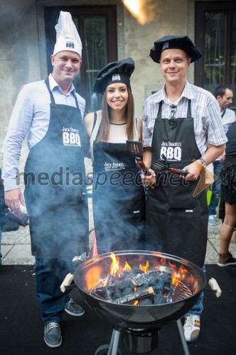 Igor Gajič, režiser; Špela Jereb, vremenarka; ...