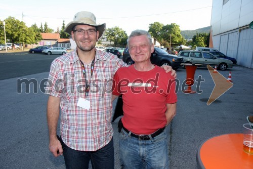 Aleš Antolinc, organizator športne pomladi in direktor športnega parka Tabor; Slobodan Mageš-Magi, DJ