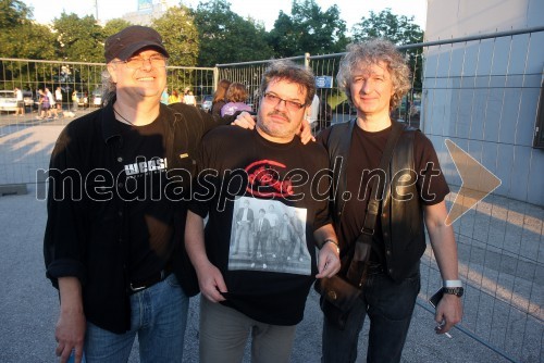 Iztok Jančič, kitarist; Boris Bobek, kitarist; Sašo Stojanovič, glasbenik