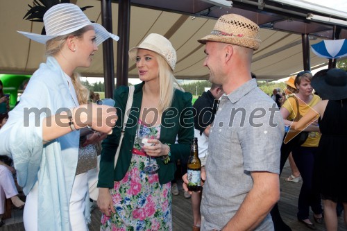 Lana Mahnič Jekoš, miss Slovenije 2011; Marika Savšek, miss Universe 2010; Jernej Jevnišek