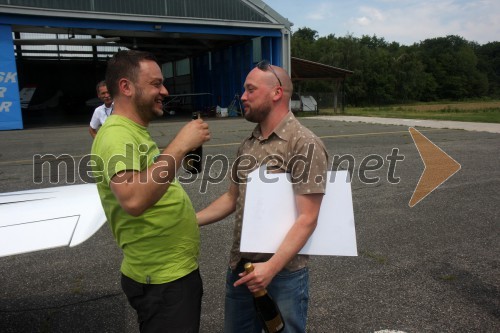 Sašo Papp, radijski moderator; Štefko Bratkovič, moderator Radio Center