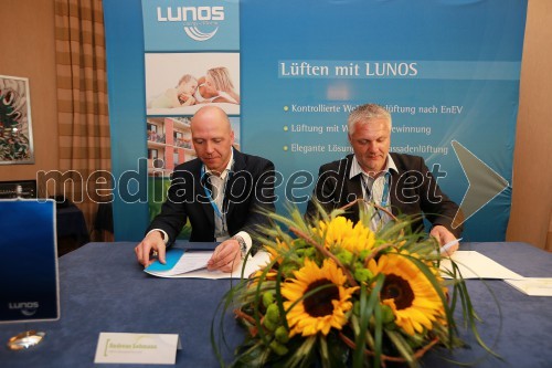 Andreas Lehmann, generalni direktor Lunos GmbH Berlin; Milan Kuster, predsednik uprave Skupine Lunos