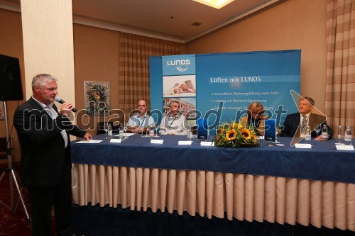 Milan Kuster, predsednik uprave Skupine Lunos; Andrej Pureber, vodja 
energetike, PROTIM Ržišnik Perc arhitekti in inženirji; Vlado Krajcar, 
arhitekt, Krajcar arhitekti; dr. Marjana Šijanec Zavrl, u.d.i.g., 
Gradbeni inštitut ZRMK; Milenko Ziherl, direktor Eko sklada j.s.