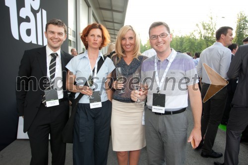 Boštjan Škufca Zaveršek, Simobil; Alenka Repič; Petra Tratnik Dobnikar, vodja nabave Aerodroma Ljubljane; Roman Dobnikar, svetovalec predsednika uprave Petrola