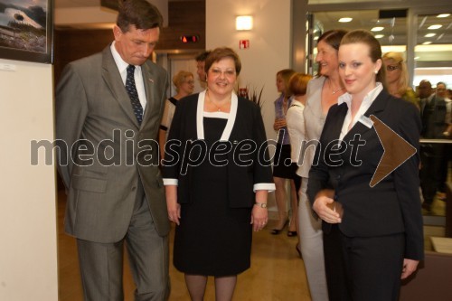 Borut Pahor, predsednik Republike Slovenije; Rožica Slavica Ferjančič, v.d. direktorija Višje strokovne šole Bled; ...