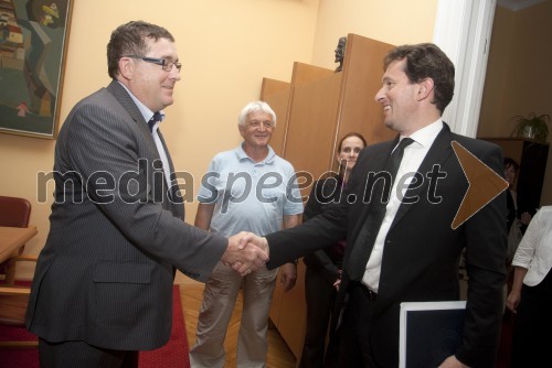 Dr. Andrej Fištravec, župan Mestne občine Maribor; dr. Gregor Virant, minister za notranje zadeve in javno upravo