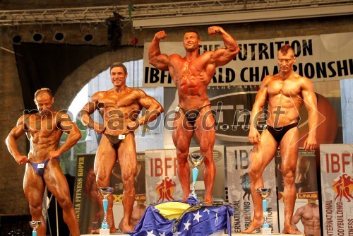 Mr. Bodybuilding tall: Gordan Štimec, Hrvaška, 4. mesto; Gianfranco Abazia, Italija, 2. mesto; Besim Trena, Kosovo 1. mesto; Marko Kovač, Slovenija 3. mesto