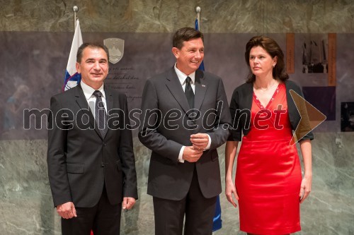 Janko Veber, predsednik Državnega zbora RS; Borut Pahor, predsednik Republike Slovenije; mag. Alenka Bratušek, predsednica vlade RS