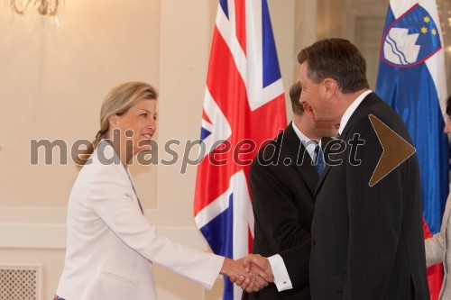 Sophie, grofica Wessexa; Borut Pahor, predsednik Republike Slovenije