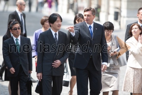Akišino, Japonski princ; Borut Pahor, predsednik Republike Slovenije