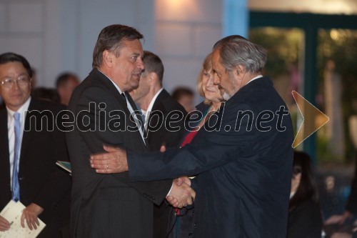 Zoran Janković, župan Mestne občine Ljubljana; dr. Ernest Petrič, predsednik Ustavega sodišča