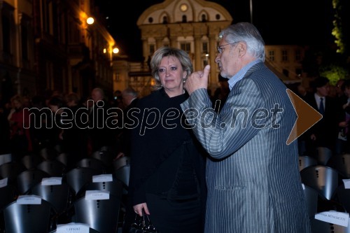 Ksenija Benedetti, vodja protokola Republike Slovenije; Boris Cavazza, igralec