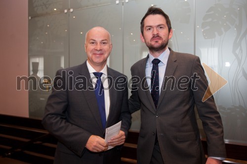 Cezary Król, veleposlanik Poljske v Slovenijii; James Hampson, British Council