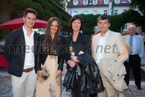 Filip Batič; Živa; Julijana Batič; Aleksander Batič, izvršni direktor NKBM za področje osrednje Slovenije