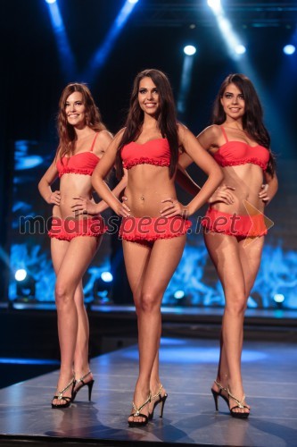 Laura Škvorc; Maja Cotič, Miss Slovenije 2013; Sara Barut; kandidatke za Miss Slovenije 2013