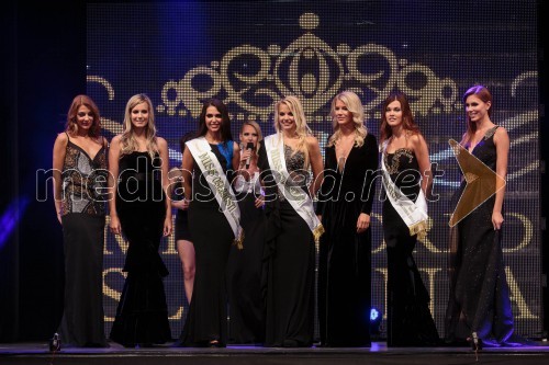 Sara Zemljič, Kristina Lesjak, Maja Cotič, Eva Matijašević, Lara Koren, 
Laura Škvorc, Loretta Dominković, kandidatke za Miss Slovenije 2013