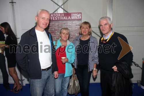 Danilo Burnač, direktor podjetja Mariborski Vodovod; soproga Marija; prof. dr. Ludvik Toplak, predsednik Alma Mater Europaea - Evropski center, Maribor s soprogo